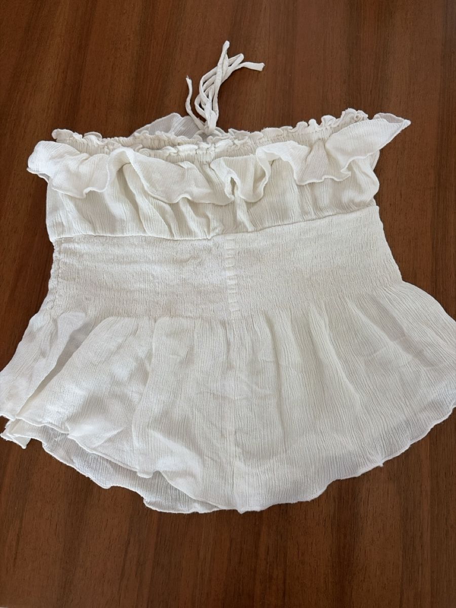 Bershka Top: Weisses Bandeau – Nuovo (secondo la descrizione) da Dietikon venduto da me9_mh2j 1
