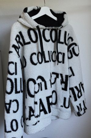 Carlo Colucci Hoodie & Bucket Hat Set Offwhite - TOP Zustand
