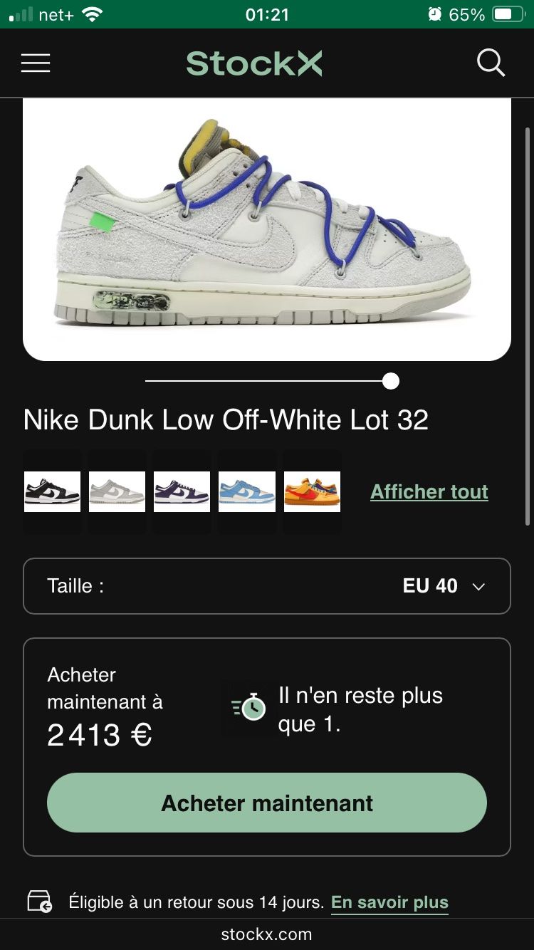 Off-White Scarpe da uomo: Nike x Off white lot 32 – Usato da Fully venduto da luc_k2mq 4
