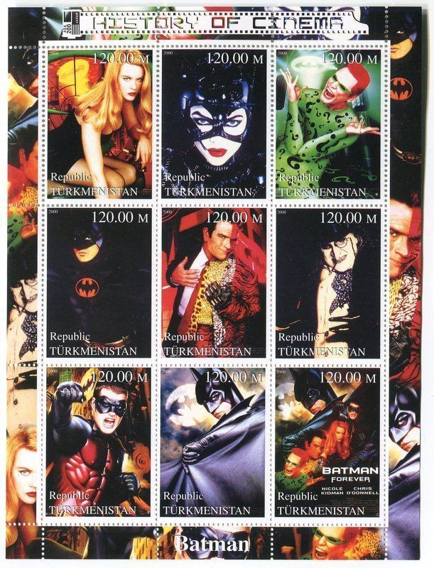Tutti i francobolli: Block "Batman Forever". Turkmenistan – Nuovo e nell'imballaggio originale da Basel venduto da Butsch5