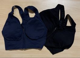 2x Sport BH Grösse L, schwarz & blau