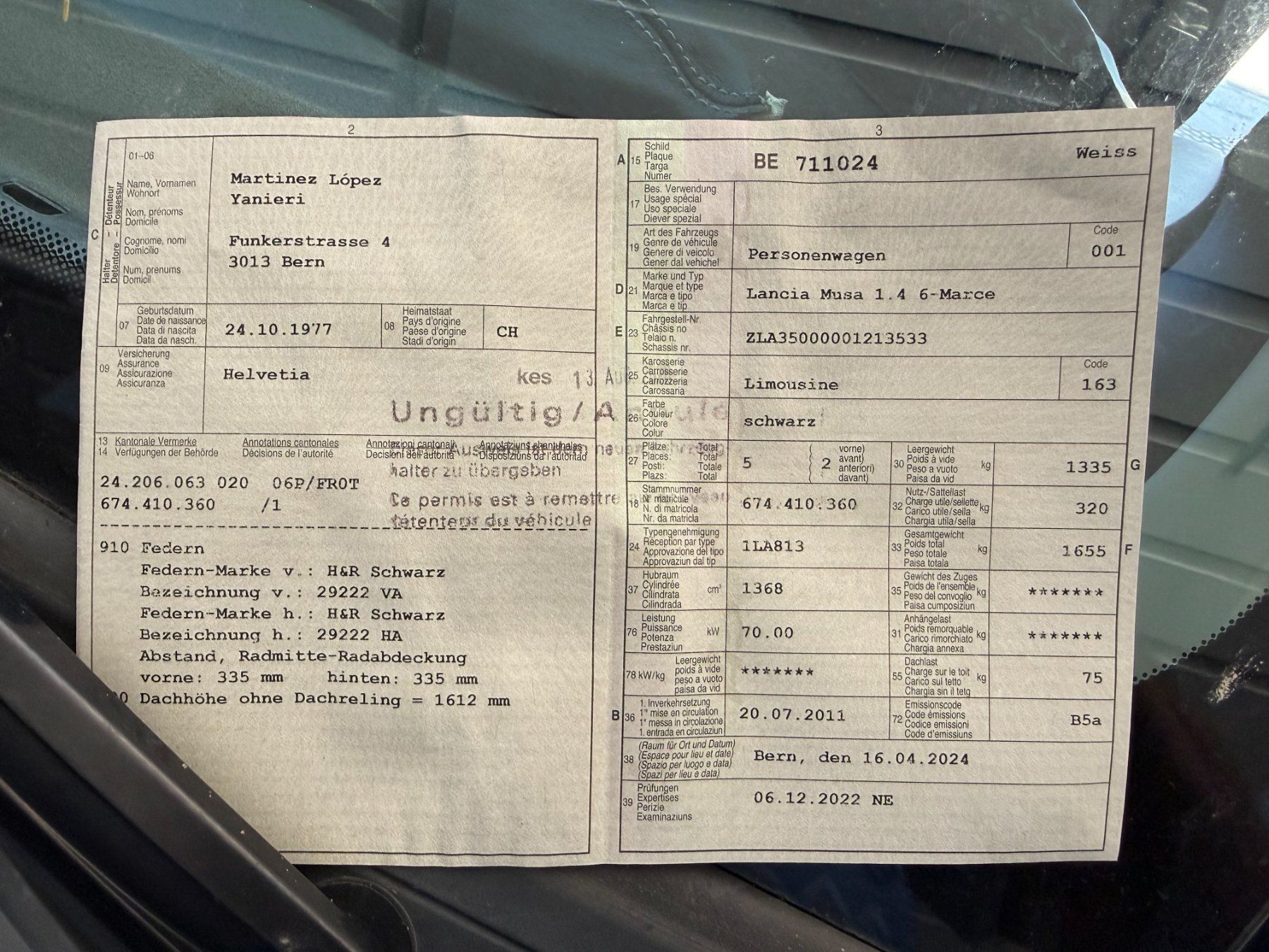 Lancia Autos: Lancia Musa 1.4 – Gebraucht aus Biglen von bearfoot 9