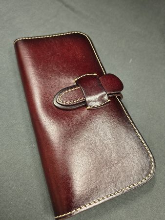 Leather long wallet