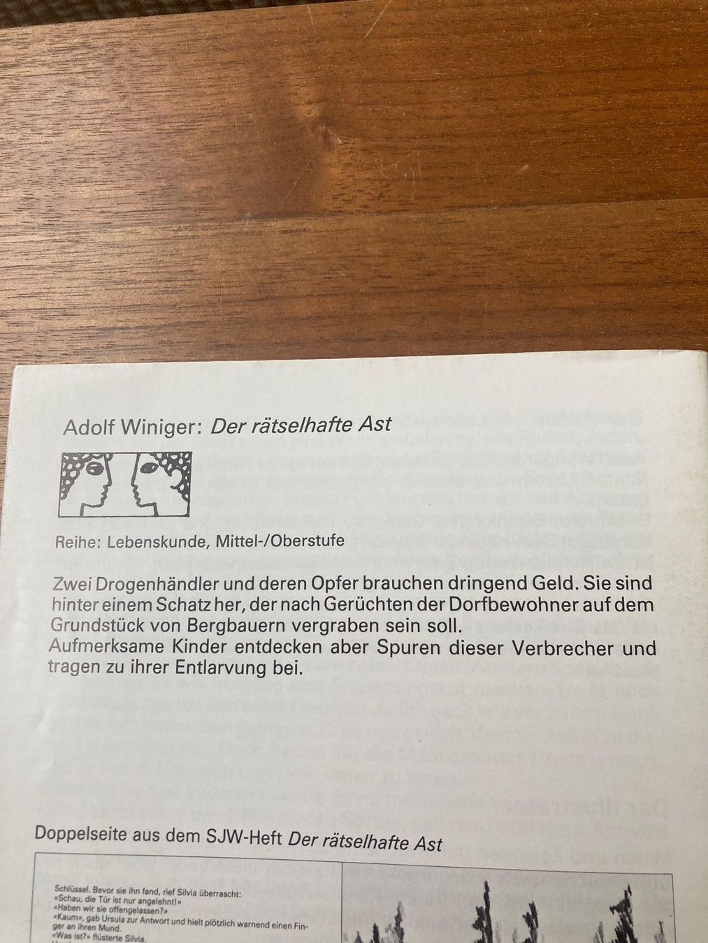 Libri: SJW-Heft: Der rätselhafte Ast – Nuovo (secondo la descrizione) da Zollikofen venduto da schildi13 1