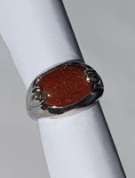 Ring mit Glimmerstein Gr. 17 *NEU*