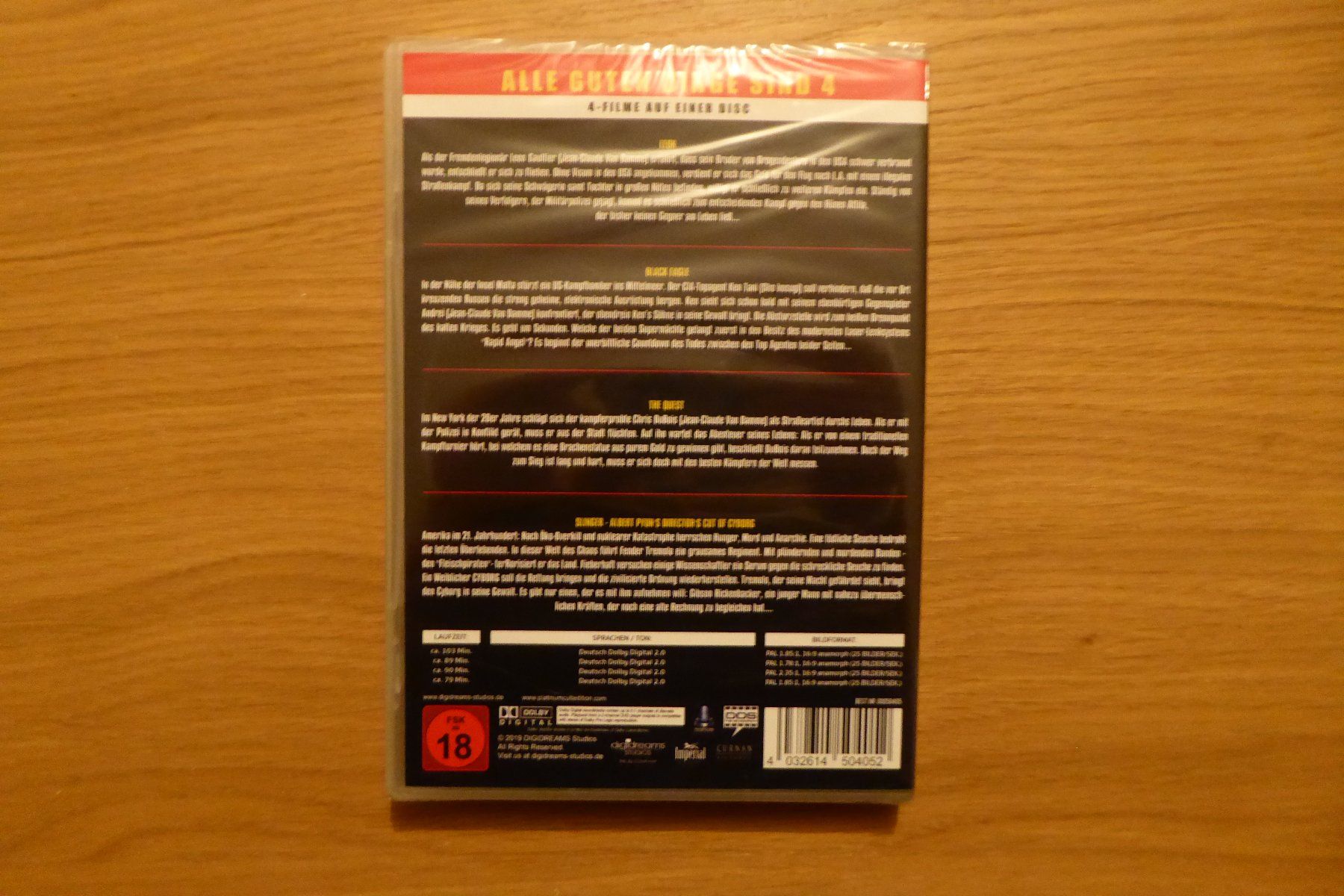 Alle DVDs: DVD 4x Van Damme Slinger Black Eagle Leon Quest – Neu und originalverpackt aus Allschwil von Summelsarium 1