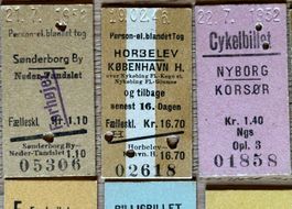 11 Billette Dänemark, Tickets, Bahn, Eisenbahn ab 1946