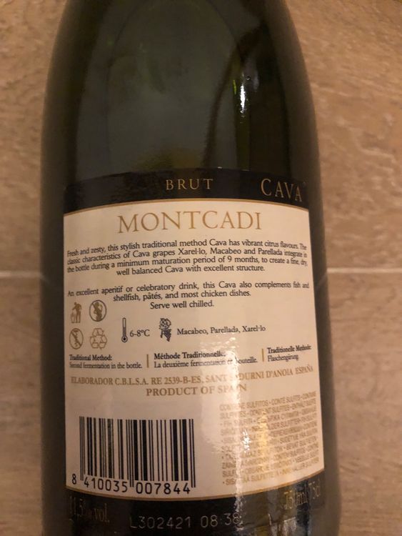 MONTCADI Cava Metodo Tradicional Brut | Kaufen auf Ricardo