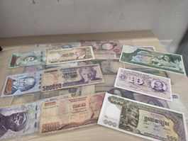 Sammlung Banknoten aus verschiedenen Ländern Konvolut