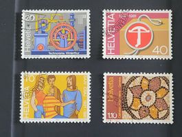 Timbres CH 1981 (3. IX.) N° 656 + 657 + 658 + 659