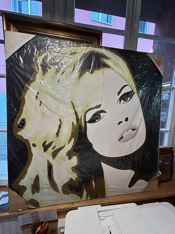 Dipinti: Ölbild oder Brigitte Bardot, 100 x 100 cm – Usato da Koblenz venduto da Kbaldinger