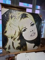 Ölbild oder Brigitte Bardot, 100 x 100 cm