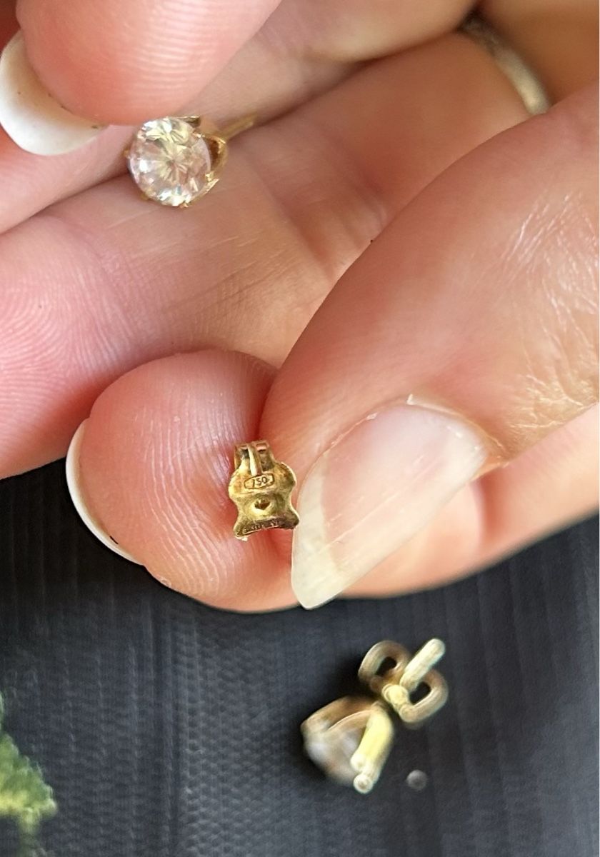 Orecchini pendenti & Orecchini a lobo: Ohrstecker Gold 750 mit Diamant Simulant – Usato da Birsfelden venduto da Exclusivity 3