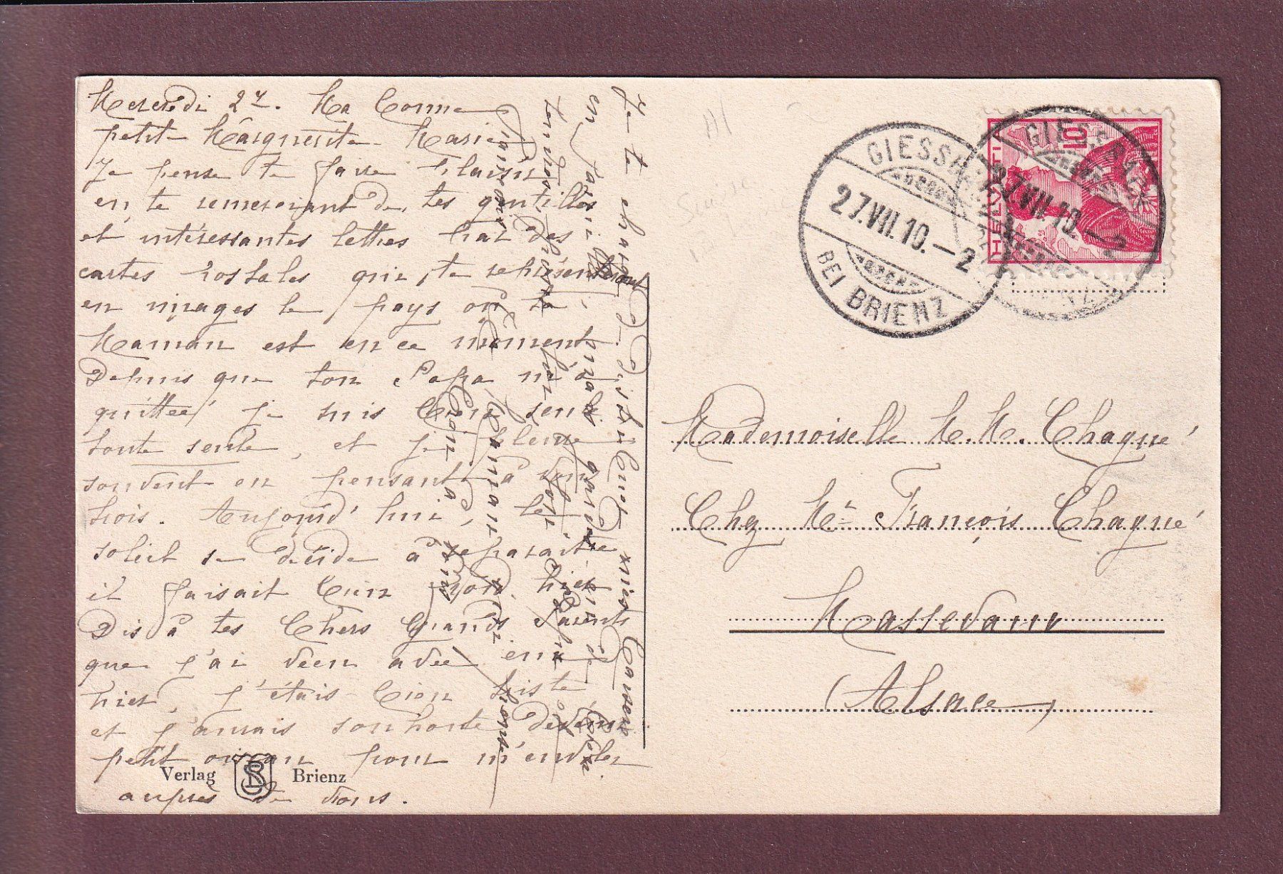 Cartes postales: GIESSBACH - Bahn - 1910 – D'occasion à Pully par nicecards 1