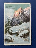 Winterliche Weihnachtskarte, Berglandschaft