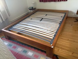 Solid Wood Interio Bed Frame with Slatted Base - 160x200cm