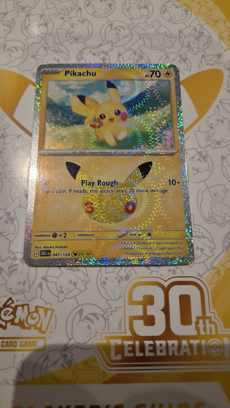 Pokémon Carte collezionabili: PIKACHU 30TH 047/128 💛 – Nuovo (secondo la descrizione) da Giubiasco venduto da THELORDOFTHECARDS