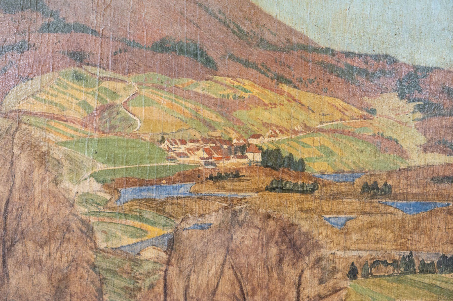 Gemälde: Max Burgmeier "Aarau" - Leinwand, Goldrahmen - Ref. 07/44 – Gebraucht aus Au ZH von BrockiAu 2