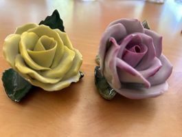 Vintage zwei Herend Rosen ungarisches Porzellan