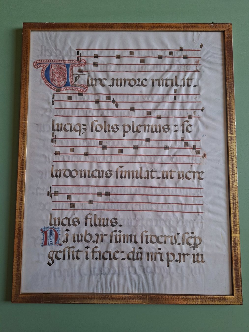 Posters & Illustrations: Antikes Notenblatt gerahmt liturgisch datiert – D'occasion à Schaffhausen par meteor7 1