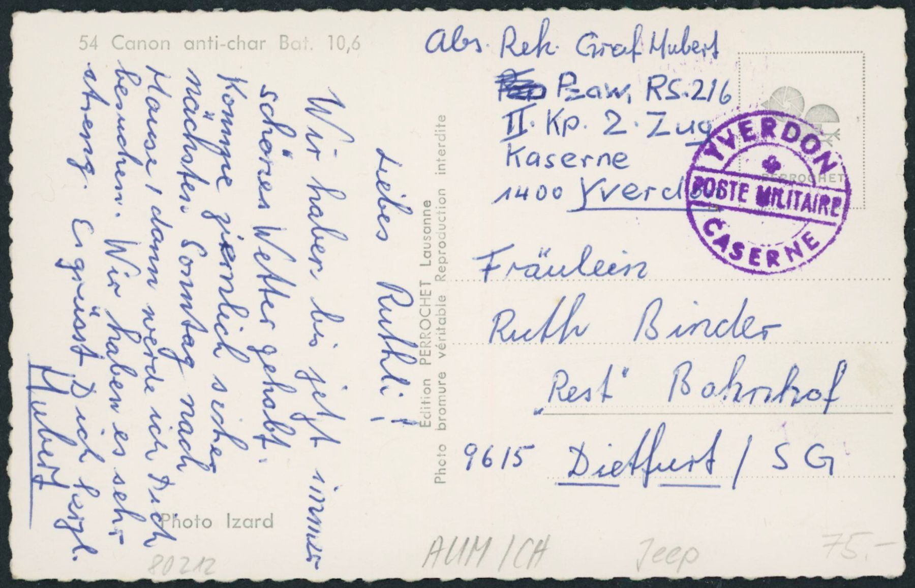 Cartoline postali: CH Jeep - Auto - Militär - Militärstempel – Usato da Schindellegi venduto da leecollect 1