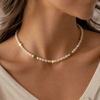 SÜSSWASSER Perlenkette Collier Halsschmuck Halskette gold