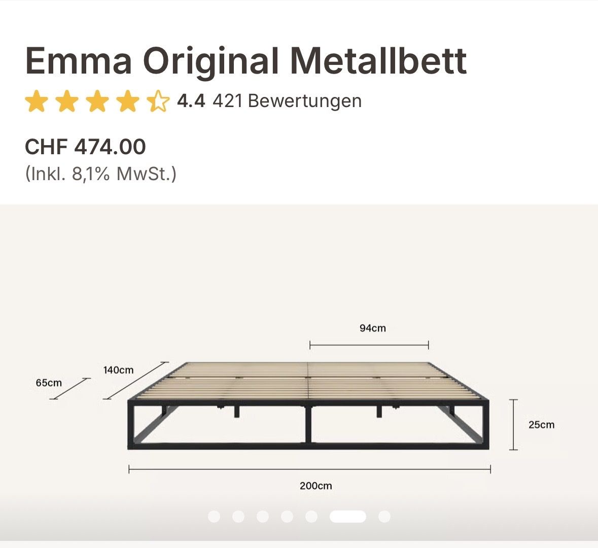 Emma Letti: Emma Original Metallbett – Nuovo (secondo la descrizione) da Muttenz venduto da lki_7hnj 3