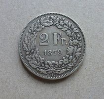 Schweiz ++ 2.- Franken 1879, gute Erhaltung