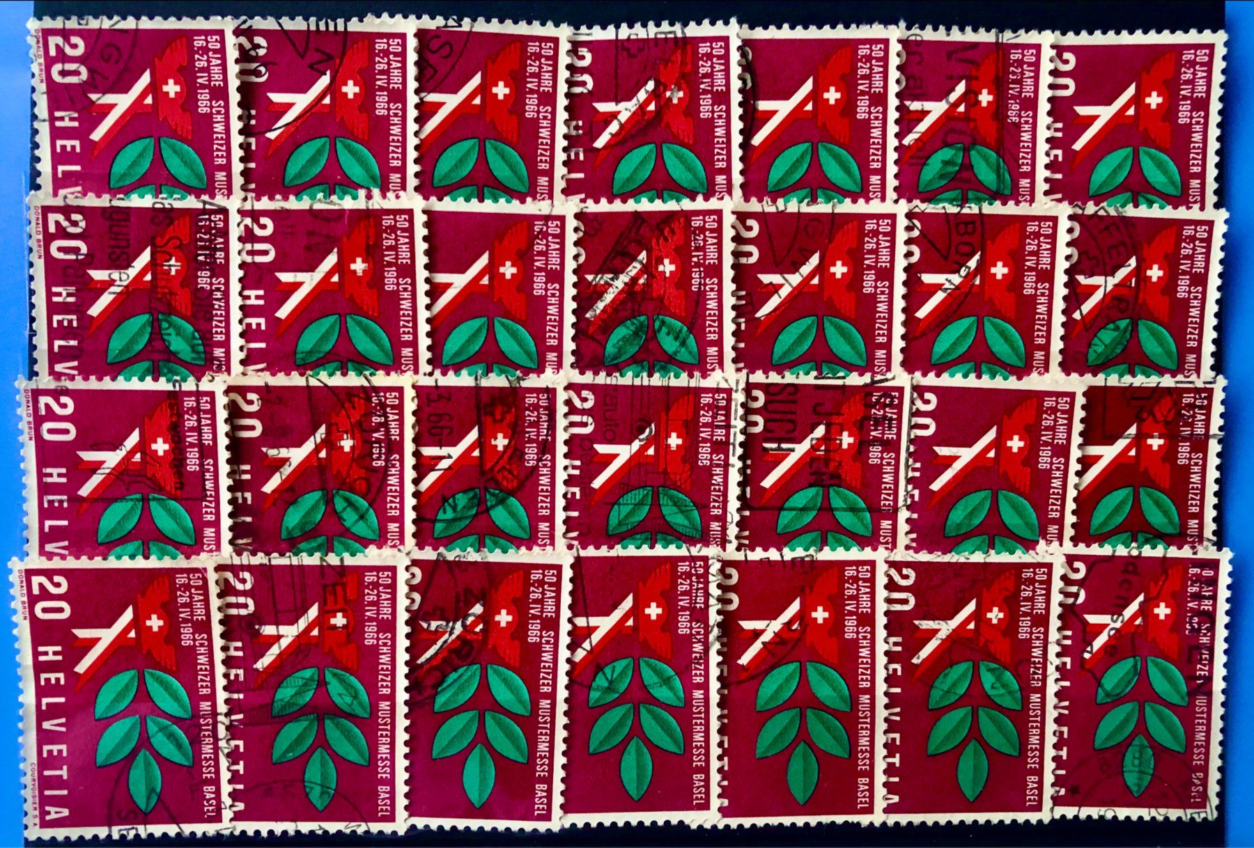 Tutti i francobolli: Nr.440   50 Jahre Mustermesse  mit Stempel      – Usato da Aarau venduto da Billa007