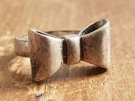 Ring Masche Lätsch 18=56,5 silberfarben, sehr dekorativ