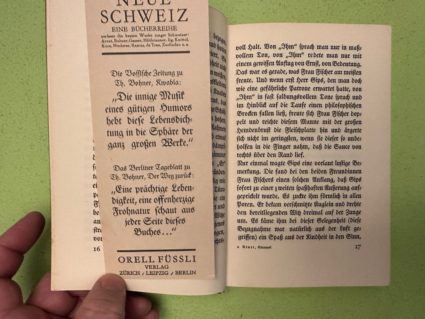 Livres: Edwin Arnet: Emanuel. Roman. – D'occasion à Zürich par allp 3