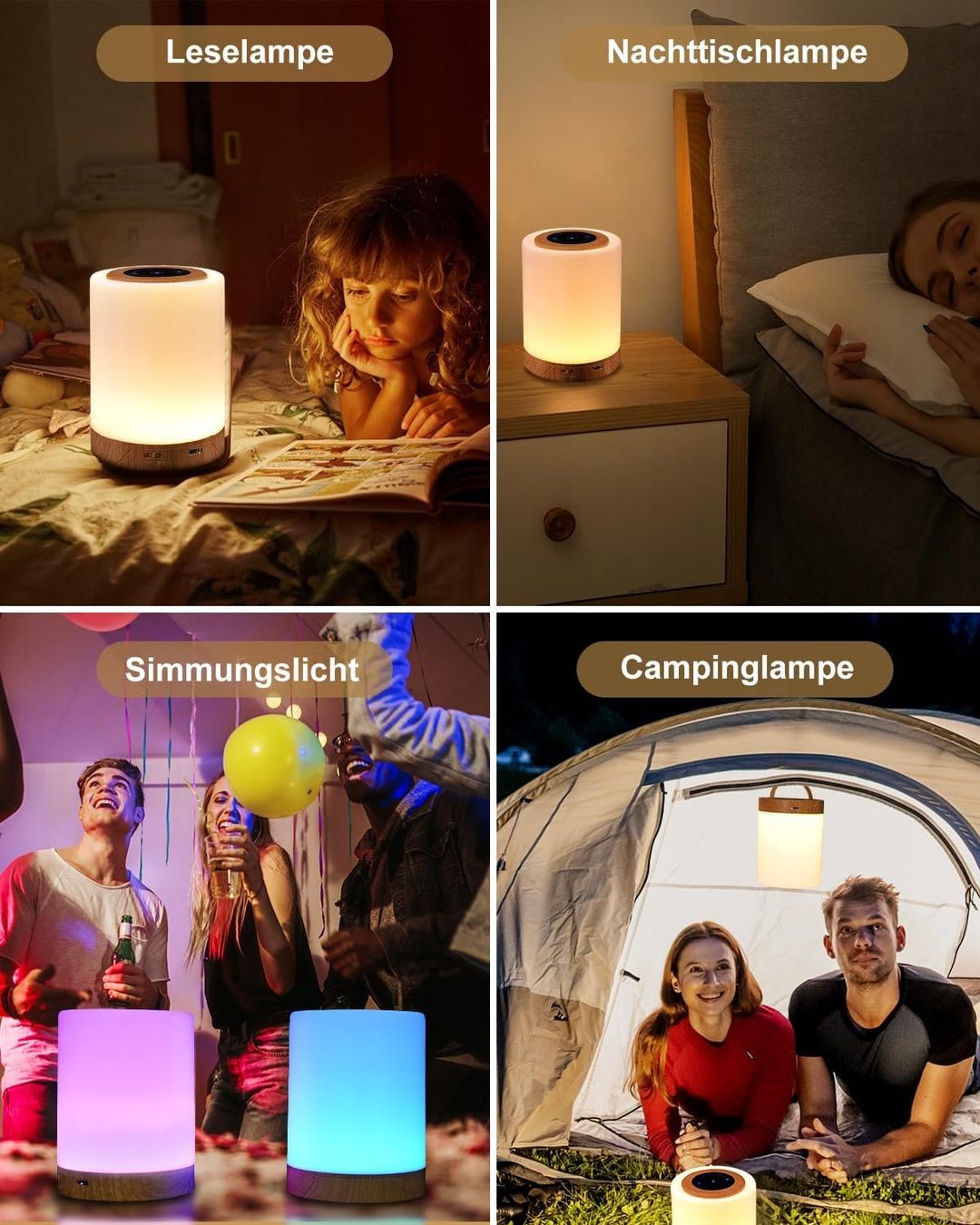 Lampade: 2er Set Nachttischlampe Touch Dimmbar – Nuovo e nell'imballaggio originale da Nuglar venduto da SaleRitter 6