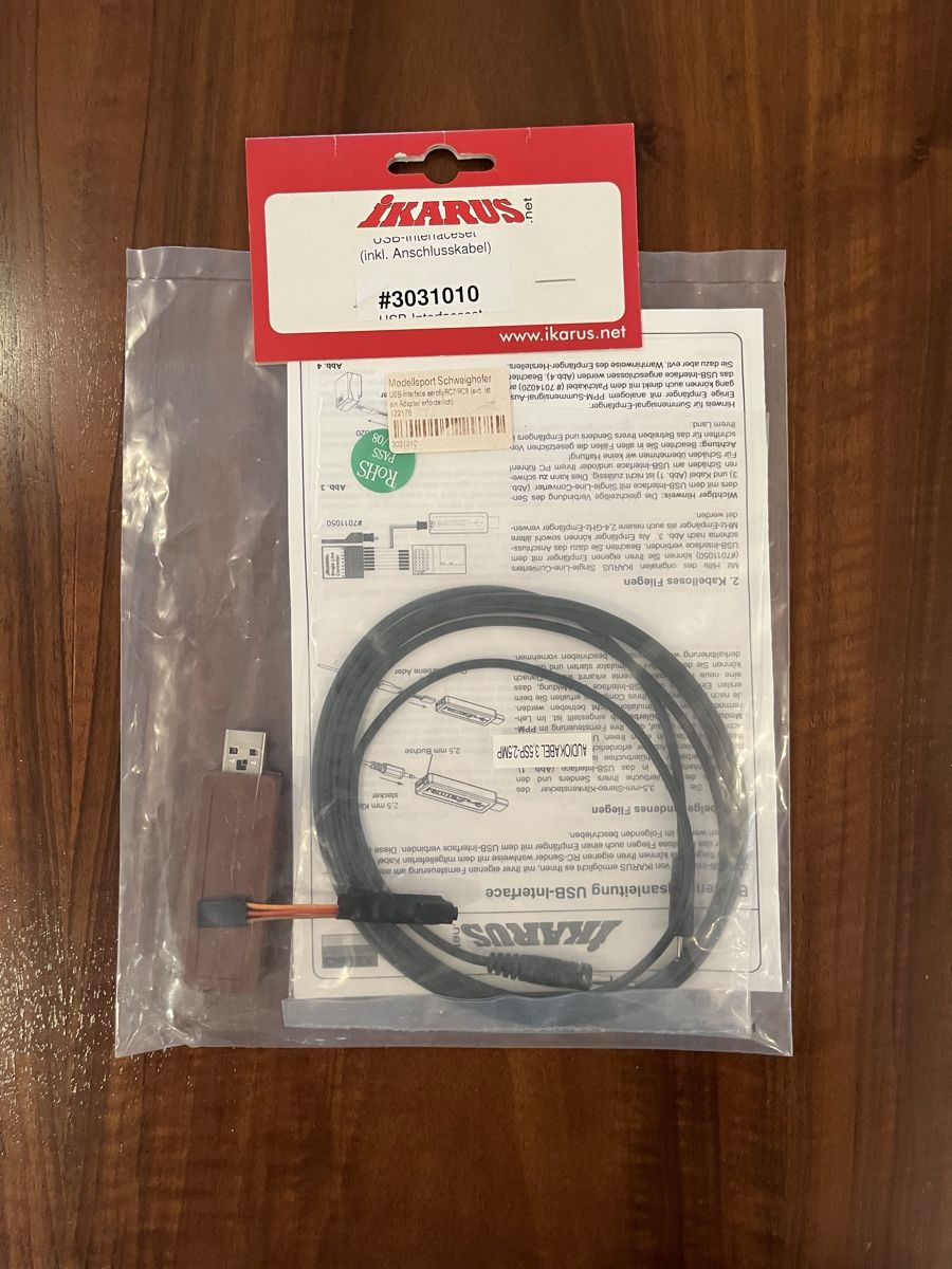 Modellismo RC: Ikarus USB-Interface Kabel – Nuovo e nell'imballaggio originale da Stans venduto da Schneemann09