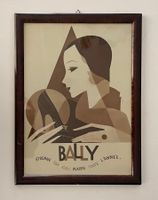 Bally - Alte Rahmenwerbung / Réclame encadrée 1930 Art Deco