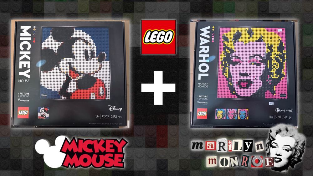 Mickey Mouse Lego + Marylin Monroe Lego SET (Lego Art) | Kaufen auf Ricardo