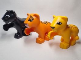 LEGO Duplo 3x Baby Katzen (Panther / Tiger / Jaguar)