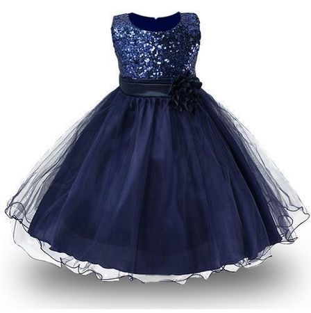 Abendkleid blau Größe 3 bis 14 Jahre