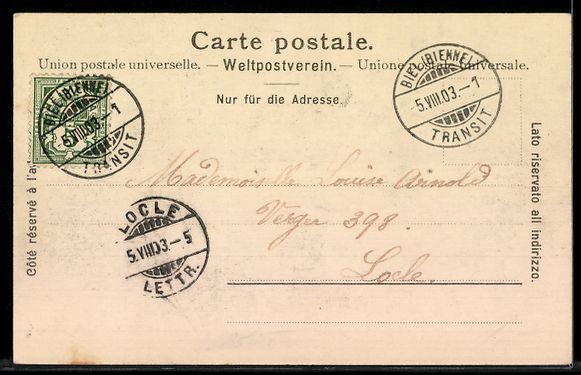 Cartes postales: AK Bienne, Souvenir du Ried – D'occasion à Berlin par bartko-reher 1