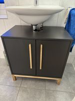 Waschtisch Untergestell Schwarz Eiche Badezimmer