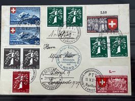 Brief Landi 1939, diverse Marken