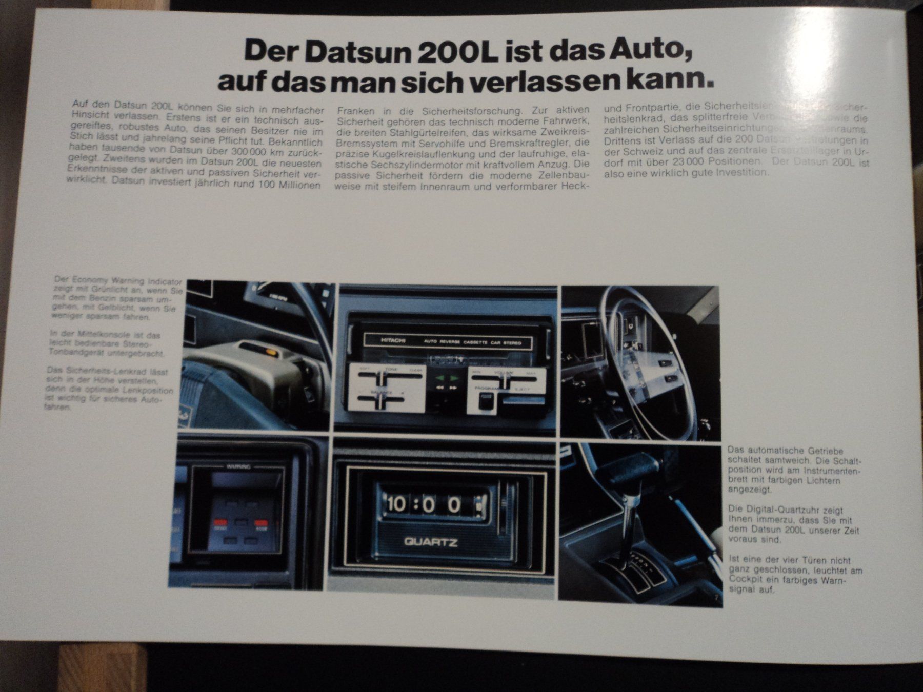Datsun Dokumente: Prospekt Datsun 200L 1977 – Gebraucht aus Schwarzenburg von modelCARama 3