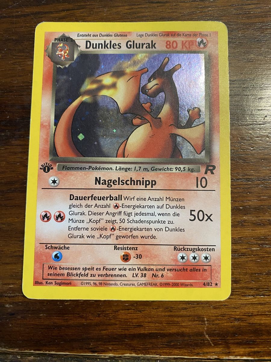Pokémon Carte collezionabili: Dunkles Glurak 1st Edition – Usato da Rorschach venduto da cabrones98 2