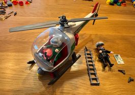 PLAYMOBIL Nr. 3907 HUBSCHRAUBER (1997) & Nr. 3924 & 2x 3983