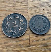 1 Rp. + 2 Rp. Jahr 1915! Rappen Münzen