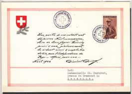 Kommandostab Generals Karte Französisch  Und Deutsch K.120.-