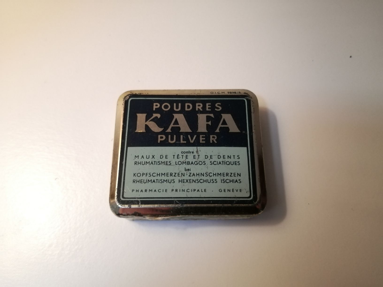 Barattoli: Antike Kafa Pulver Dose – Usato da Nunningen venduto da silvermoon68 1