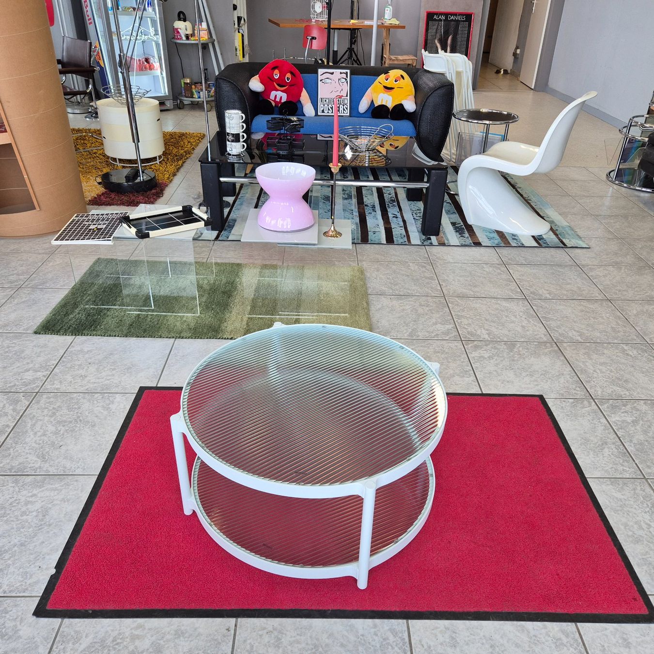 Tische: Couchtisch Salontisch Tisch mit Glasablage Metall – Gebraucht aus Nottwil von Wondewa-Shop 9