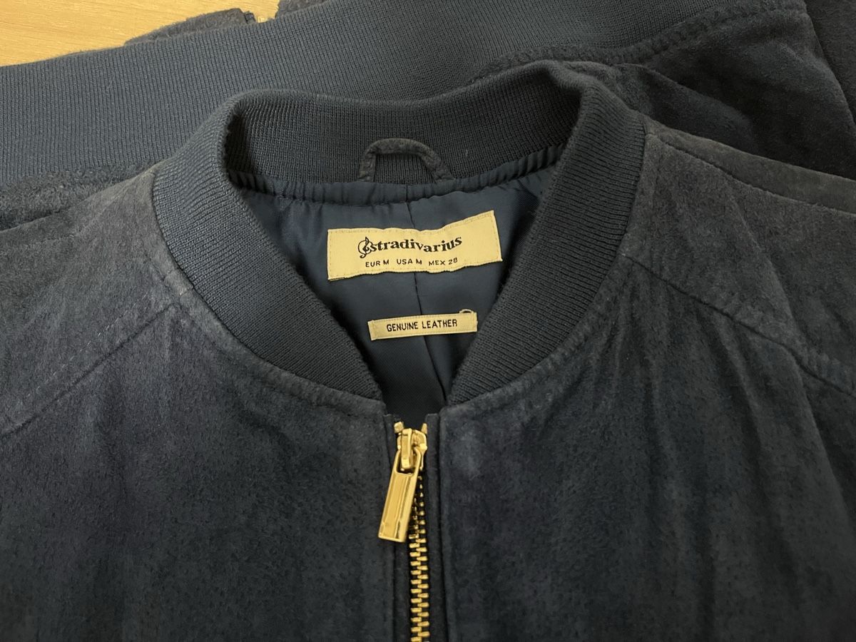Stradivarius Giacche: Wildlederjacke im College-Stil blau M – Nuovo (secondo la descrizione) da Birrwil venduto da vanyboo 3
