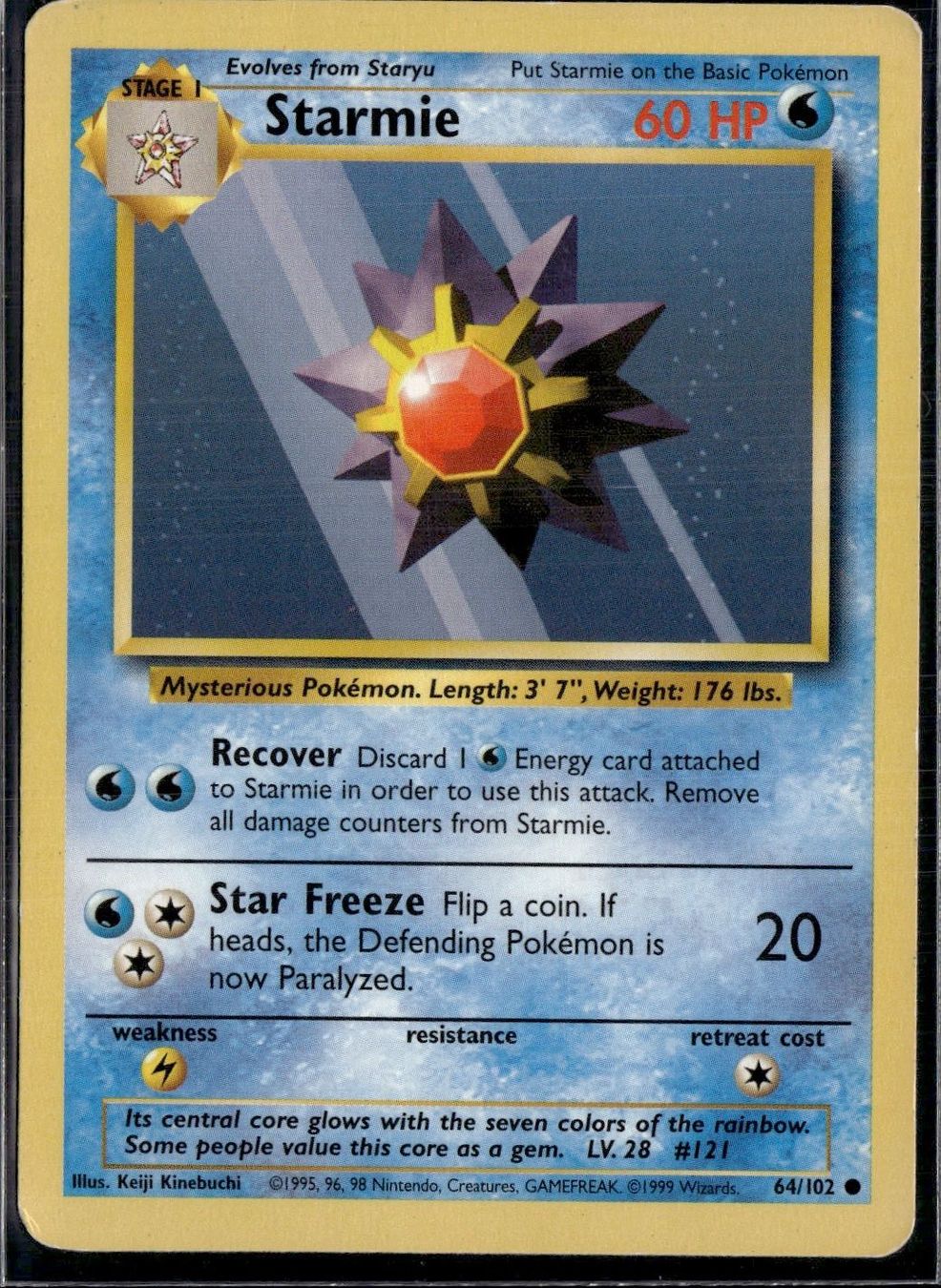 Pokémon Carte collezionabili: starmie 64/102 base set – Usato da Zürich venduto da pokemon_cards