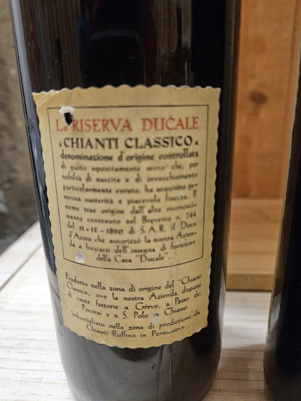 Vino: 2 Flaschen Chianti Ruffino Riserva Ducale 1990 und 1971 – Nuovo e nell'imballaggio originale da Zofingen venduto da WouterSamwel 3